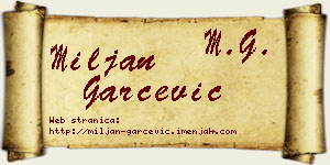 Miljan Garčević vizit kartica